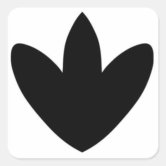 恐竜の足跡 スクエアシール (正面)