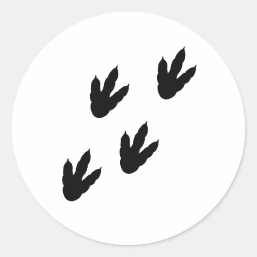 恐竜の足跡 ラウンドシール (正面)