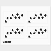 恐竜の足跡 長方形シール (シート)