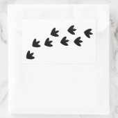 恐竜の足跡 長方形シール (バッグ)