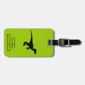 恐竜の輪郭のジュラ紀時代 ラゲッジタグ (正面横)