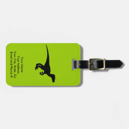 恐竜の輪郭のジュラ紀時代 ラゲッジタグ