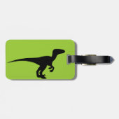 恐竜の輪郭のジュラ紀時代 ラゲッジタグ (裏面横)
