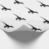 恐竜の輪郭のジュラ紀時代 ラッピングペーパー (角)