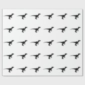 恐竜の輪郭のジュラ紀時代 ラッピングペーパー (フラット)