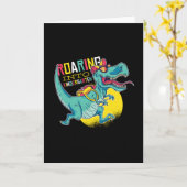 恐竜の轟音が100日目の贈おもしろいり物 カード (黄色い花)