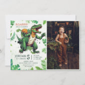 恐竜の轟音5th誕生日パーティーの写真 招待状 (正面)