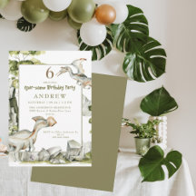 恐竜の轟音 – 誕生日パーティーの招待状