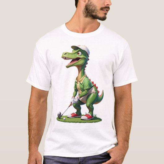 恐竜の遊ゴルフ恐竜ゴルフシャツ Tシャツ (正面)