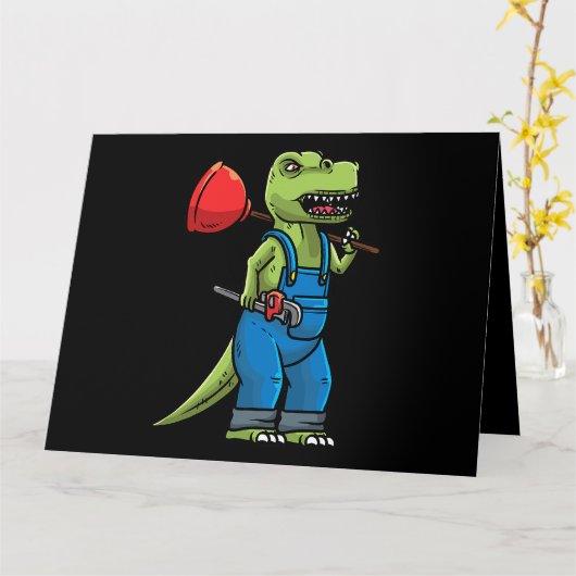 恐竜の配管工 カード (黄色い花)