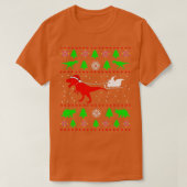 恐竜の醜いクリスマスセーター幼児キッズボーイX Tシャツ (デザイン正面)