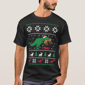 恐竜の醜いクリスマスセーター – おもしろいクリスマス Tシャツ