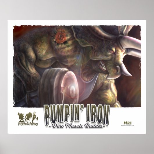 恐竜の重量挙げ ポスター (正面)