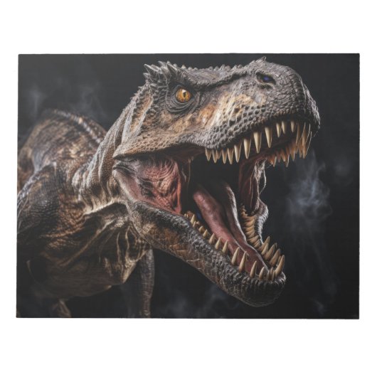 恐竜の野獣ポートレート猛威 ノートパッド (正面)