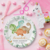 恐竜の野生の子どもシャワー ペーパープレート (パーティー)