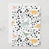 恐竜の野生1歳の誕生日パーティー 招待状 (裏面)