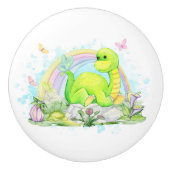 恐竜の陶製ノブ セラミックノブ (正面)