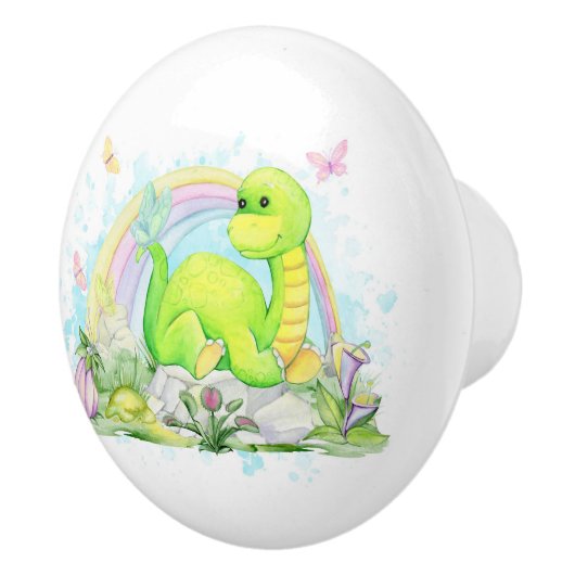 恐竜の陶製ノブ セラミックノブ (右)