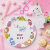 恐竜の雄叫び キッズの誕生日 ペーパープレート (パーティー)