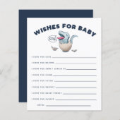 恐竜の青いカードをベビー (正面/裏面)