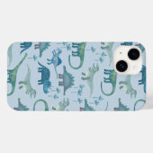 恐竜の青い模様 Case-Mate iPhoneケース (裏面 (横))