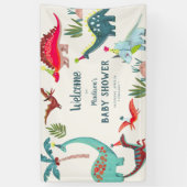 恐竜の青い赤ちゃんシャワーパーティー 横断幕 (縦)