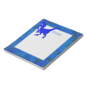 恐竜の青い隠れ家 ノートパッド (回転)