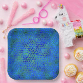 恐竜の青い隠れ家 ペーパープレート (パーティー)