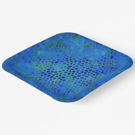 恐竜の青い隠れ家 ペーパープレート (傾斜あり)