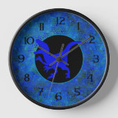 恐竜の青い隠れ家 壁時計 (正面)