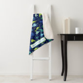 恐竜の青パーソナライズされた緑の少年のパターン シェルパブランケット (インサイチュ)