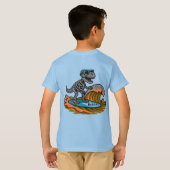 恐竜の頭蓋骨アイランド グラフィックTシャツ Tシャツ (裏面フル)