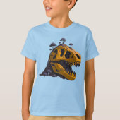 恐竜の頭蓋骨アイランド グラフィックTシャツ Tシャツ (正面)