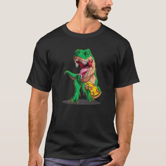 恐竜の食べピザスライスPizzasaurus Dino食品 Tシャツ (正面)