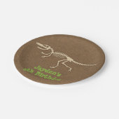 恐竜の骨の子供の誕生日のパーティーの供給 ペーパープレート (アングル)