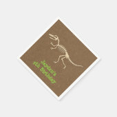 恐竜の骨子供の誕生日パーティー用品 スタンダードカクテルナプキン (角)