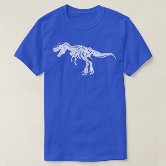恐竜の骨格おもしろい爬虫類動物愛好家グラフ Tシャツ (デザイン正面)