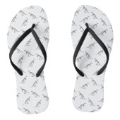 恐竜の骨格パターンカスタムの背景色 ビーチサンダル (ソール)