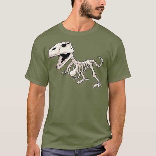 恐竜の骨格古生物学者 Tシャツ (正面)