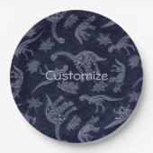 恐竜の骨格年代 ペーパープレート (正面)