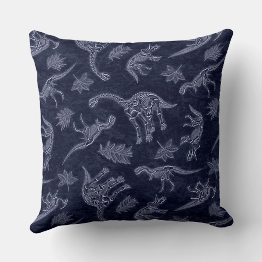 恐竜の骨格模型の装飾用クッション クッション (裏面)