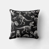 恐竜の骨格白い化石骨 クッション (裏面)