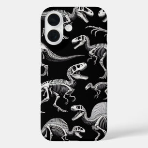 恐竜の骨格白い化石骨 iPhone 16ケース