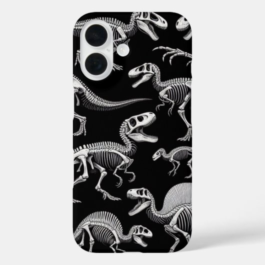 恐竜の骨格白い化石骨 Case-Mate iPhoneケース (裏面)