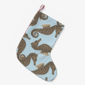 恐竜の骨格、シームレグランジームパターン。 スモールクリスマスストッキング (正面 (吊り時))