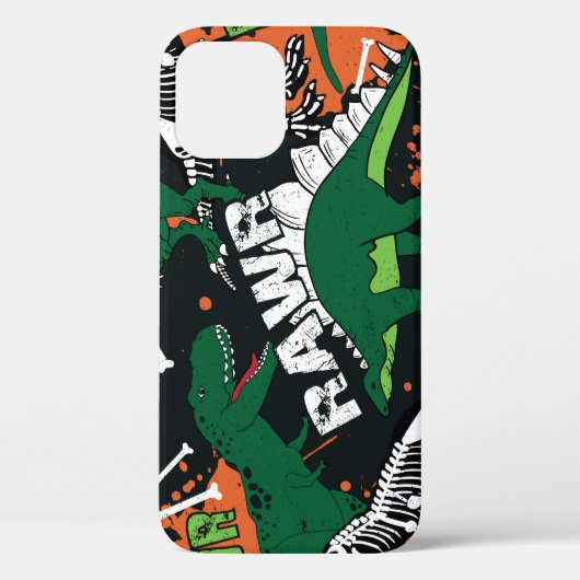 恐竜の骨格、シームレグランジームパターン。 Case-Mate iPhoneケース (裏面)