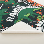 恐竜の骨格。ヴィンテージグランジ型 シェルパブランケット (3/4)