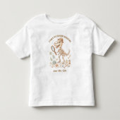 恐竜の骨格 古生物学者 少年 4歳の誕生日 トドラーTシャツ (正面)