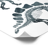 恐竜の骨格 子供部屋 プリント 恐竜 ポスター (角)