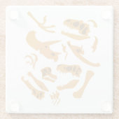 恐竜の骨 ガラスコースター (裏面)